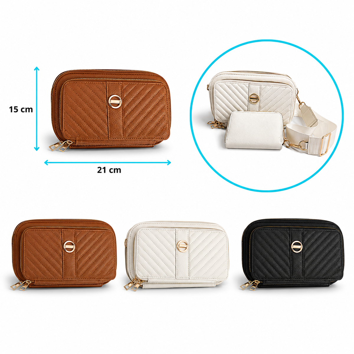 Bolso Dama con Monedero de Cierre - Ref. YW3123