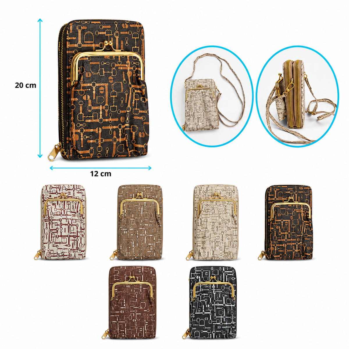 Bolso Dama + Monedero Boquilla Metalica - Ref. YW3121